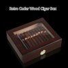 Retro Cedar Cigar Humidor Cigar Box with Hygrometer with Shelves for Storage of Cigars with Humidifier Large Capacity Portable HASHTAG