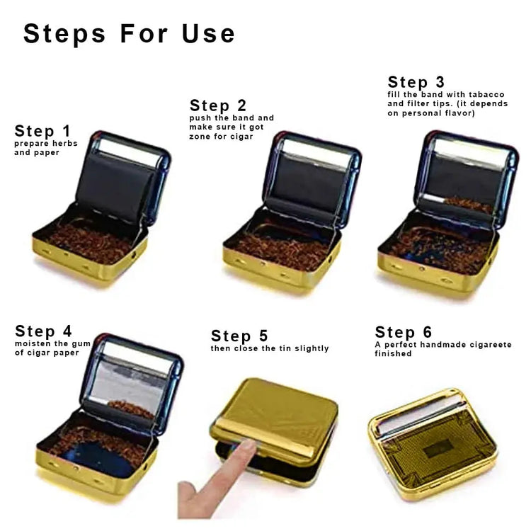 Durable Tobacco Box 70/78/110mm Paper Rolling Machine Semi Automatic Cigarette Maker for Storing Lighter Smoking Pipe Accessory - HASHTAG