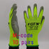 10 Pairs PU Coated Work Gloves - Lightweight, Durable Safety Gloves EN 388/ISO20471 Certified, Sizes S/M/L/XL - HASHTAG