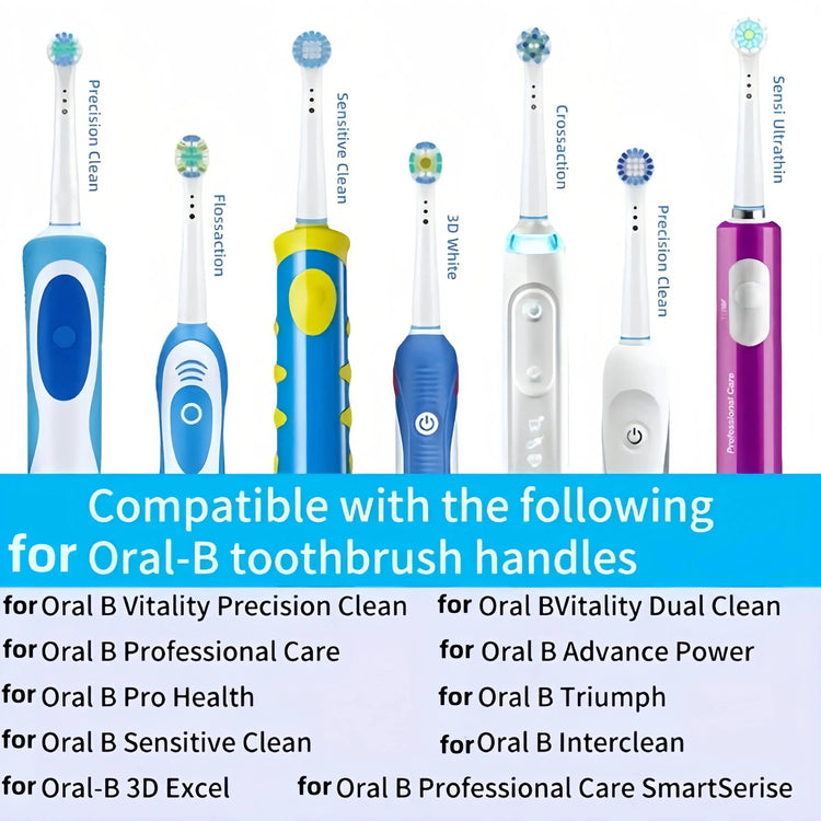 4/12/16/20 Pcs Replacement Toothbrush Heads Compatible with Oral-B Braun Professional Electric Toothbrush Heads Brush Heads - HASHTAG