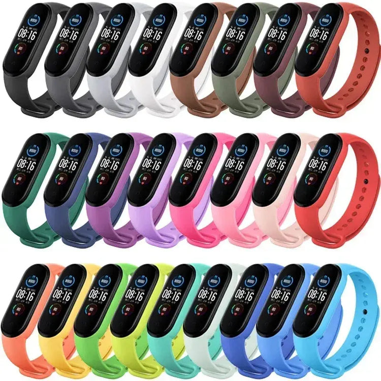 Watch Strap For Xiaomi Mi Band 7 6 5 4 3 Wristband Silicone Bracelet Wrist Straps MiBand 3/4 band5 band6 Smartwatch Accessories HASHTAG