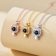 I Love Your Cat Photo Customized Projection Necklace HASHTAG