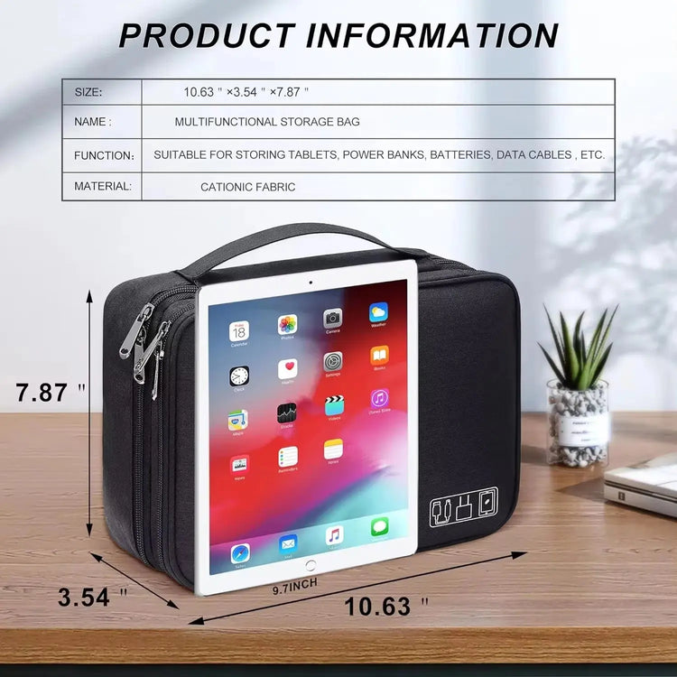 Cable Storage Bag Waterproof Digital Electronic Accessories Organizer Portable Travel Cable Organizer Case for cable Charger - HASHTAG