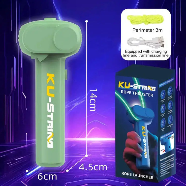 USB Rechargeable Glow String Launcher Toy Luminous Rope Shooter ABS Decompression Fidget Toy 3M Yarn for Kids Adults Party Gift HASHTAG