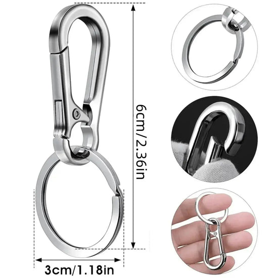 4Pcs Carabiner Clip Keychain Metal Carabiner Shape Key Ring Keyring Key Holder Clips Hook Holder Organizer for Car Keys Finder f - HASHTAG