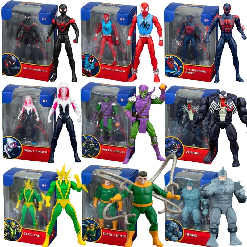 ZD Original Spider Man 4inch GREEN GOBLIN Doctor Octopus VENOM Action Figures MILES GWEN ELECTRO SCARLET SPIDER 2099 RHINO Toys - HASHTAG