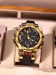 Men's Sports Watch Dual Display Digital Military Quartz Watch Alarm Clock Chronograph Computer, Multifunctional Luminous Business Watch, Student Watch, Outdoor Sports Watch HASHTAG