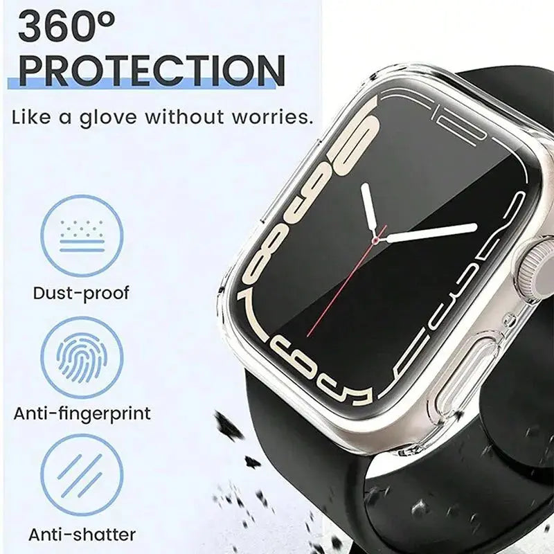 TPU Screen Protector Case for Apple Watch Series 9 8 7 SE 6 5 4 3 Bumper Cover Accessories for Iwatch 45mm 41mm 44mm 40mm 42mm - HASHTAG