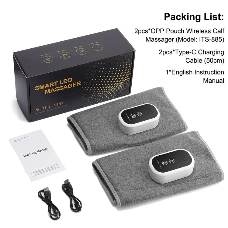 Eletric 360° Air Pressure Calf Massager Portable Leg Massage Airbag Compresstion Relax Foot Calf Muscle Blood Circulation - HASHTAG