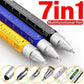 Penna stilo capacitiva multifunzionale 7 in 1 con cacciavite, righello