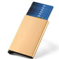 HOMEFISH Portable Metal Card Holder, Slim Mini Wallet, Simple Coin Purse for Men and Women