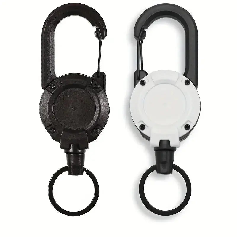 1/2/4pcs Extendable Retractable Holders Keychain Badge Reels Heavy Duty Clip With Carabiner Key Chain For Men Outdoor Bags - My Hashtag Shop