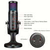 RGB USB Gaming/Podcast Computer Microphone, Condenser Desktop Singing PC Mic, Dynamic Heart-Shaped Directional Mics for Radio/Vocal/Voice, for PS4/5, for Mac, for YouTube/Live Streaming/Media/Recording HASHTAG