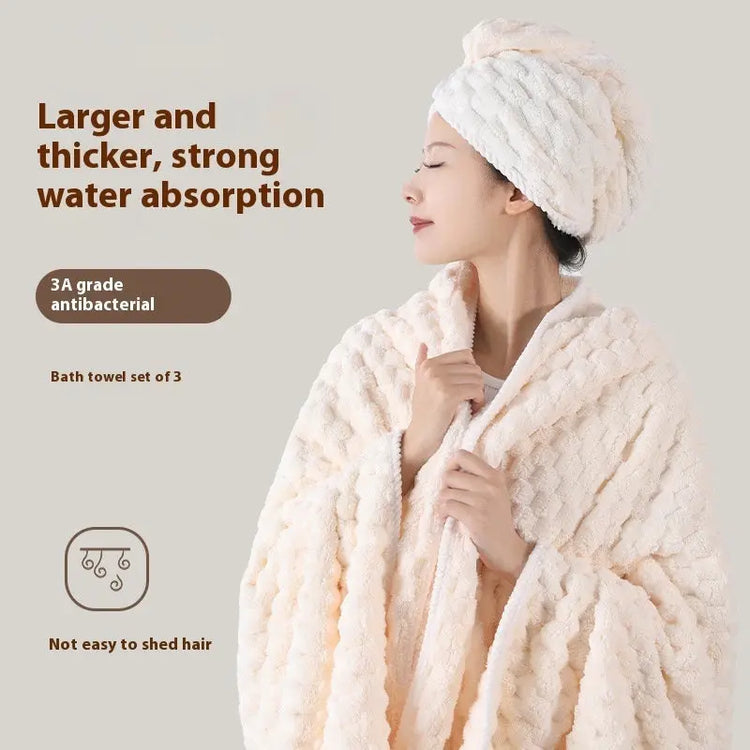 Bath Towel Drizzling Plus-sized Thick Class A Coral Fleece - HASHTAG