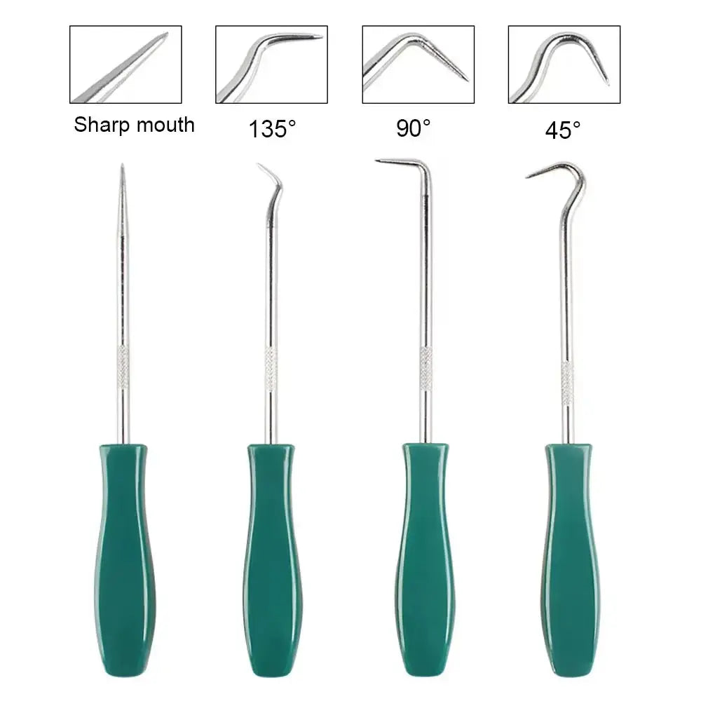 Hot Sale 4Pcs 135Mm Car Auto Vehicle Oil Seal Screwdrivers Set O-Ring Seal Gasket Puller Remover Pick Hooks Repair Tools for Car