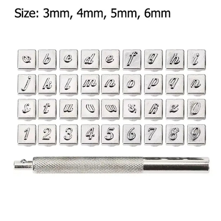 26Pcs Steel Printing Punch Alphabet Letter Stamp Set Metal Leather Stamp Professional Leather Tools Leathercraft Stamps