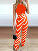 Casual Two-piece Pants Set, Crop Tank Top & Geo Print Pants Outfits, Women's Clothing HASHTAG