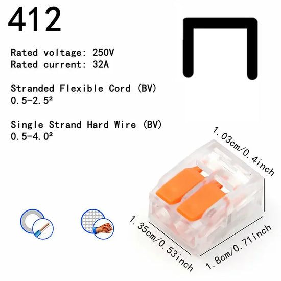 10-75 Pcs Orange Universal Type Quick Plug-in Terminals,Electrical Equipment Connectors,Wire Connector Terminals,250V/32A - HASHTAG