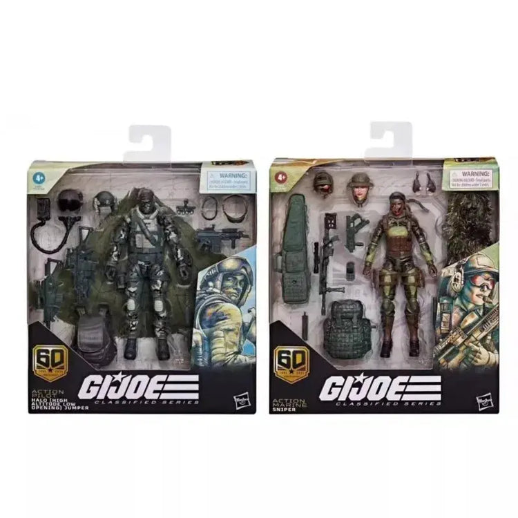 Hasbro GIJOE Classified Series 60th Anniversary Limited Edition Action Marine Sniper Pilot Action Figure Model Toys Gifts - HASHTAG