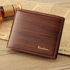 Men's Bifold Leather Credit ID Card Holder Wallet Billfold Purse Puce Gaia