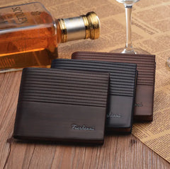 Men's Bifold Leather Credit ID Card Holder Wallet Billfold Purse Puce Gaia