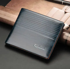 Men's Bifold Leather Credit ID Card Holder Wallet Billfold Purse Puce Gaia