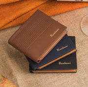 Men's Bifold Leather Credit ID Card Holder Wallet Billfold Purse Puce Gaia