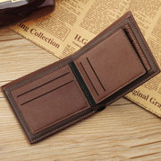Men's Bifold Leather Credit ID Card Holder Wallet Billfold Purse Puce Gaia