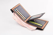 Men's Bifold Leather Credit ID Card Holder Wallet Billfold Purse Puce Gaia