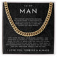 To My Man Necklace, Husband Boyfriend Gift