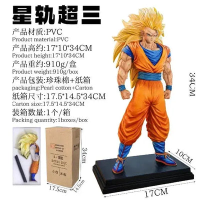 JT Statue Dragon Ball Z Son Goku Figure Goku Blue Jt Led Base Super Saiyan Action Figures Collection Model Luminous Toy Gift - HASHTAG
