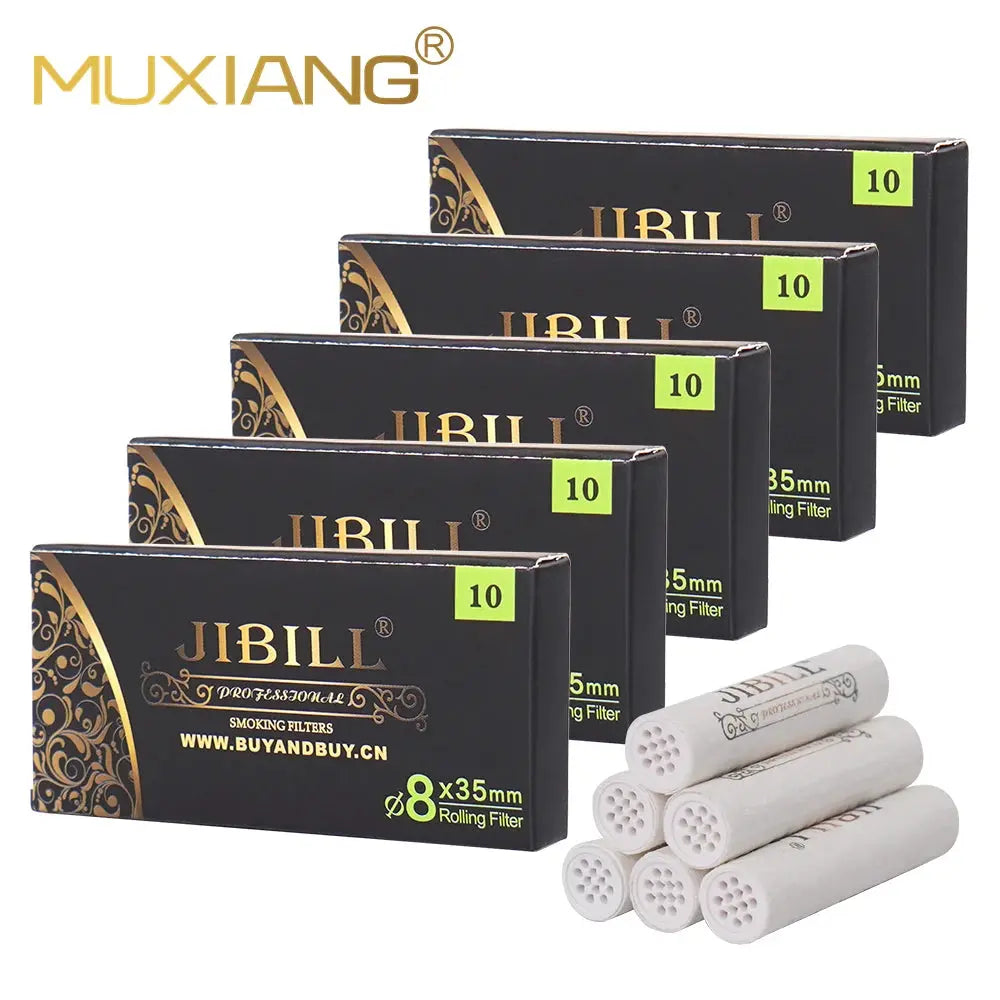 50pcs 9mm Tobacco Pipe Filter, OD 8mm, L  35mm, 5 Box 9mm Smoking Pipe Filter Activated Carbon Filter Smoking Tools Accessories - HASHTAG