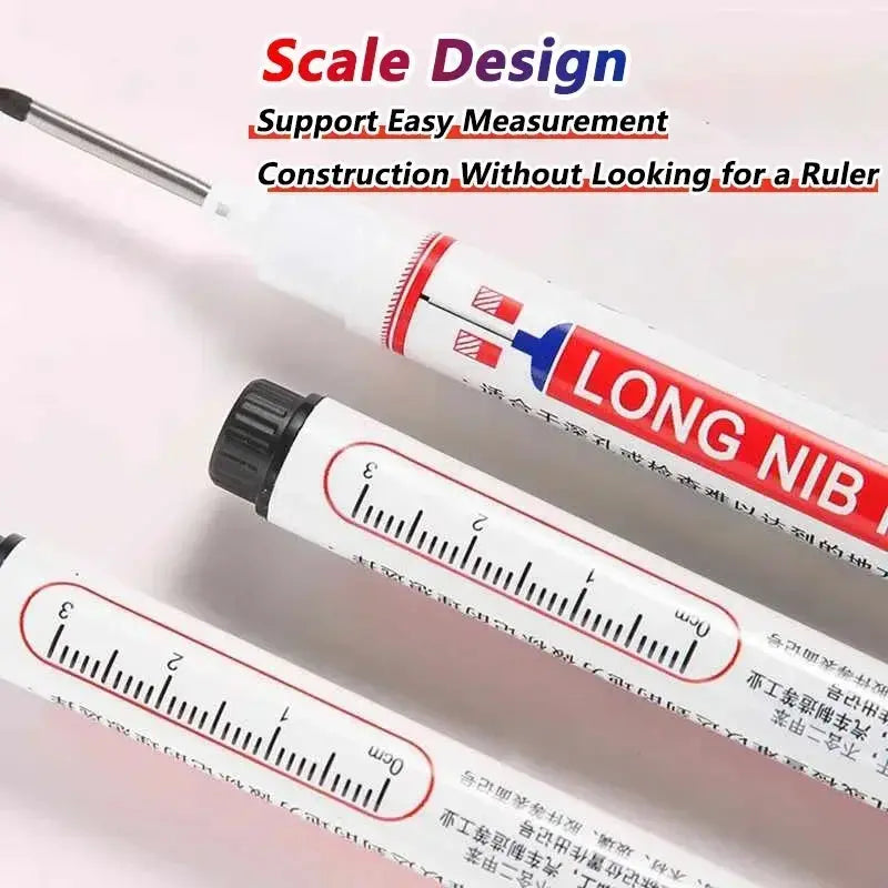 1-40PCS 20mm Deep Hole Long Nib Head Markers For Metal Perforating Pen Waterproof Bathroom Woodworking Decoration Multi-Purpose - My Hashtag Shop