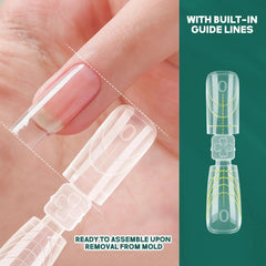 Nailpop 150 pcs Double Ended Nail Dual Forms Square Coffin Shape Extension 15 Sizes Professional Salon Quality Nail Art Tools HASHTAG