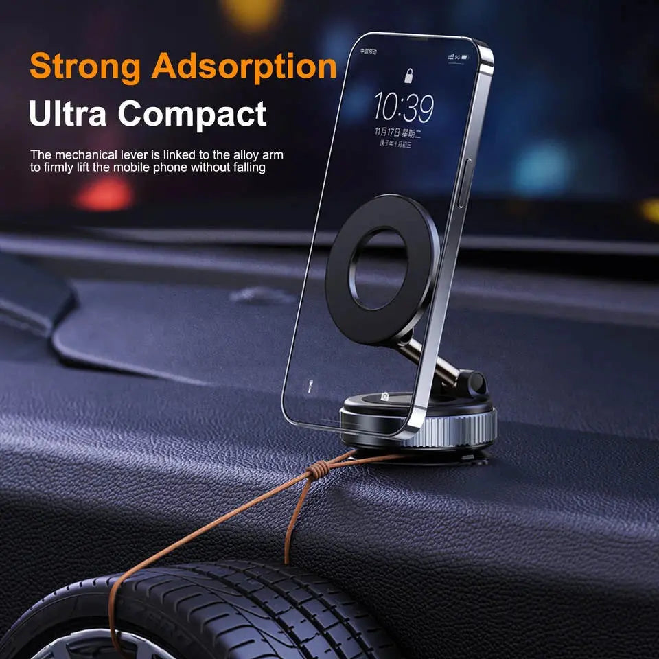 New foldable vacuum adsorption magnetic car phone holder 2025 suction cup dedicated navigation phone holder - My Hashtag Shop