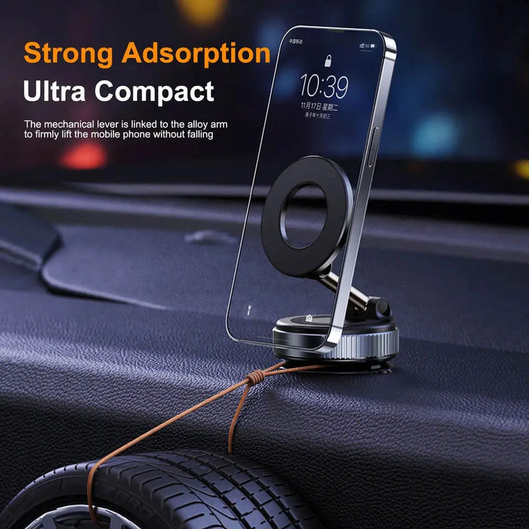 New foldable vacuum adsorption magnetic car phone holder 2025 suction cup dedicated navigation phone holder - My Hashtag Shop