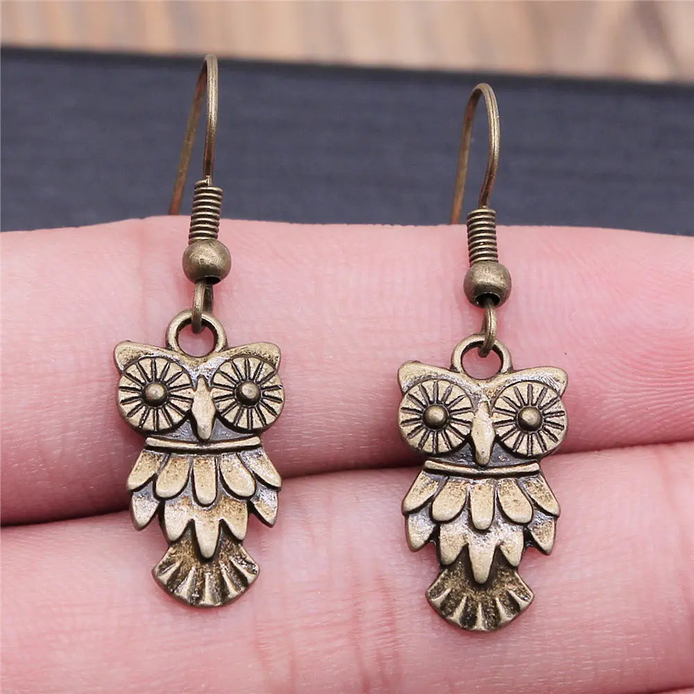 Retro Minimalist Handmade Owl Earrings HASHTAG