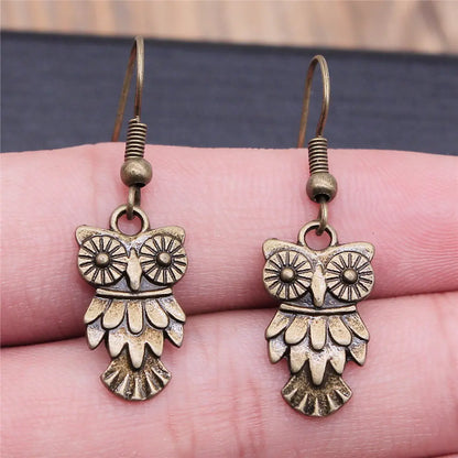Retro Minimalist Handmade Owl Earrings HASHTAG