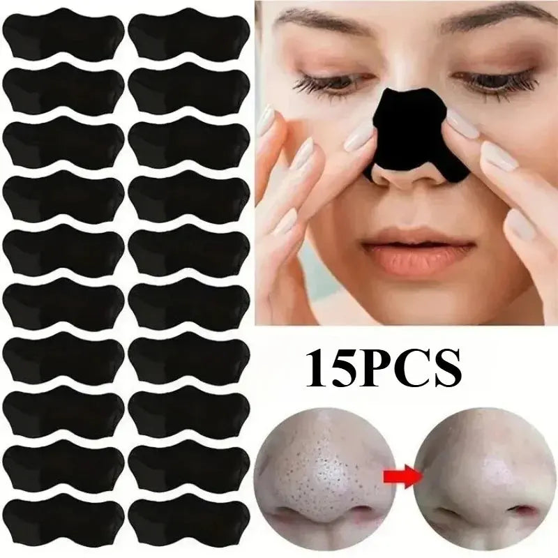 15pcs Blackhead Nose Strips Deep Cleansing Nasal Spot Facial Dot Stickers Nose Mask Shill For Acne & Black Head - Dropship - HASHTAG