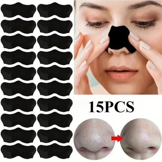 15pcs Blackhead Nose Strips Deep Cleansing Nasal Spot Facial Dot Stickers Nose Mask Shill For Acne & Black Head - Dropship - HASHTAG
