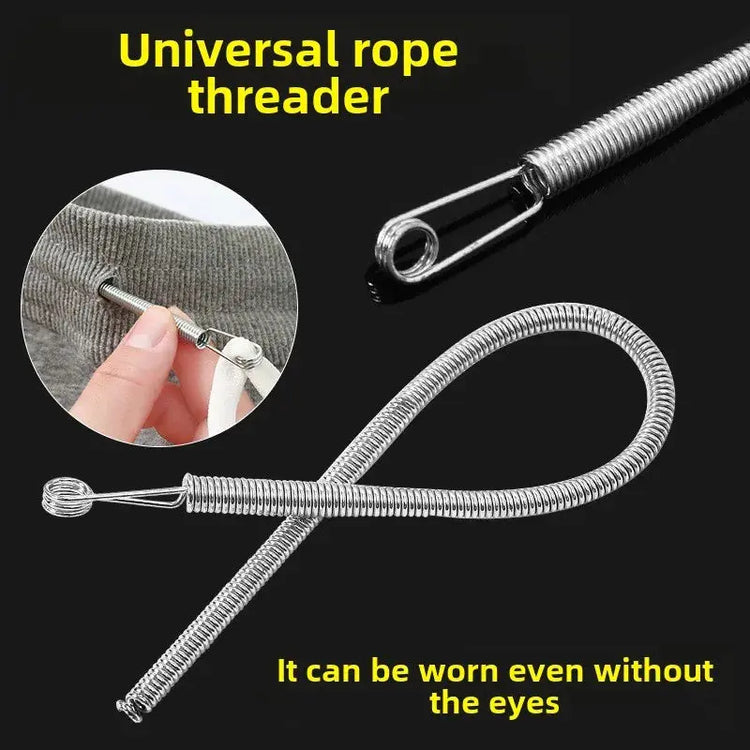 Bendable Spring Drawstring Threader Clip Pants Hoodies Elastic Band Lace Cord Flexible Drawstring Thread DIY Sewing Accessories - HASHTAG