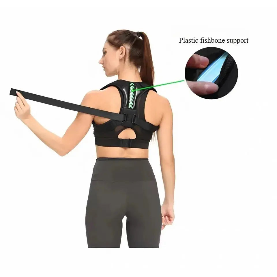 Adjustable Posture Corrector for Men & Women, Comfortable Back Support Brace – Invisible Wearable for Office, Gym, Outdoor Activ - My Hashtag Shop