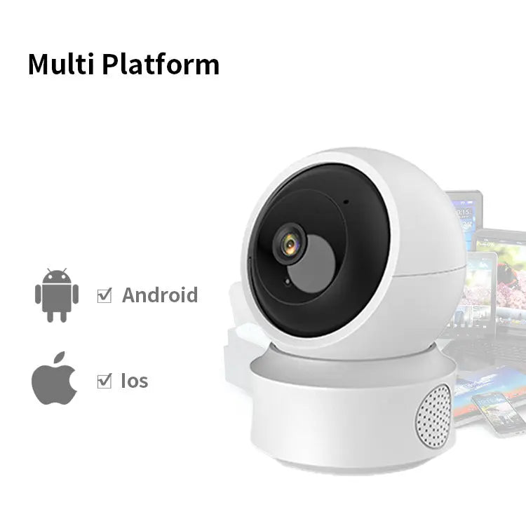 Telecamera di sorveglianza HD a 360 gradi per interni con doppia luce intelligente - My Hashtag Shop