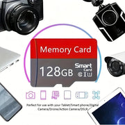 2024 Class 10 SD Card 256GB 128GB 64GB High Speed Flash Card Micro SD TF/SD Tablet/Camera/Phone Card 4K Ultra HD PSP Game PRO Display Car Computer Phone Earphone Speaker HASHTAG