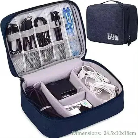 Cable Storage Bag Waterproof Digital Electronic Accessories Organizer Portable Travel Cable Organizer Case for cable Charger HASHTAG