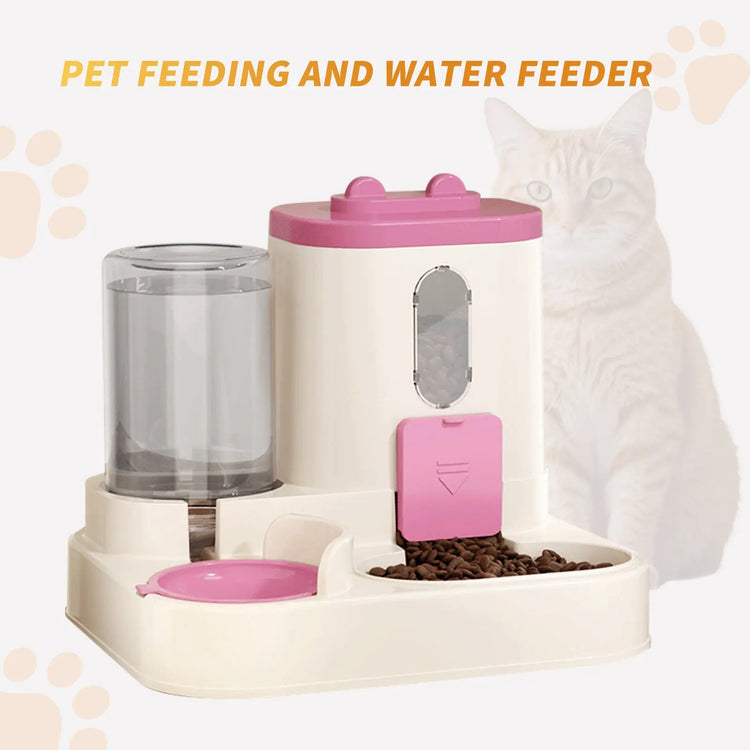 Fully Automatic 2in1 Cat Alimentare Dispenser - Integrated Water And Alimentare Feeding System - Cute Water Dispenser AliExpress