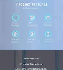 39 Luminous Wireless Headphones with Plug-in,