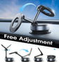 Universal Magnetic Car Phone Holder, Strong Suction Cup 360° Rotate Foldable Car Phone Mount Stand for Cellphone GPS Navigation
