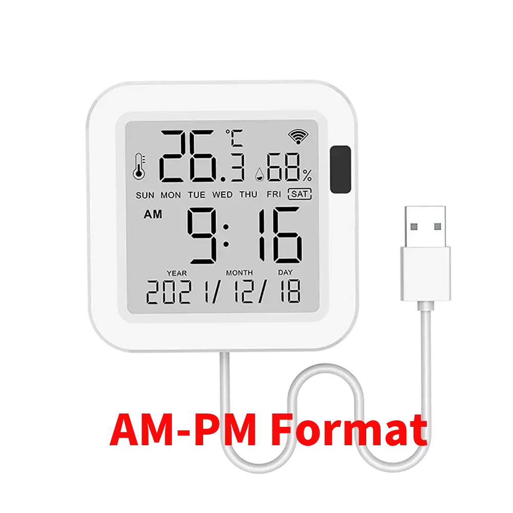 Smart Thermometer hygrometer Tuya WiFi Temperature and Humidity Sensor With Backlight APP Remote Control Work with Tuya Alexa - My Hashtag Shop