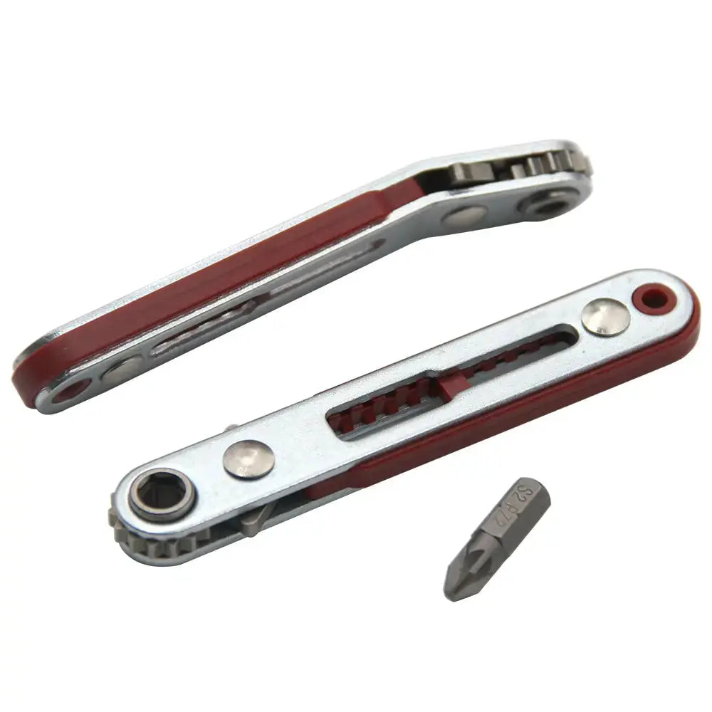 Multifunctional Bidirectional Forward and Reverse Ratchet Screwdriver Elbow Flat Head Wrench Cross Screwdriver Slotted Tool - HASHTAG